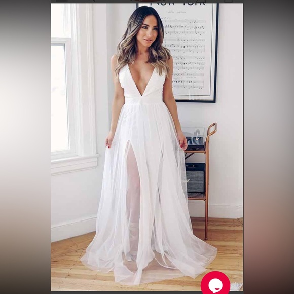 Honey / Chelsea White Tulle Dress - Picture 2 of 6